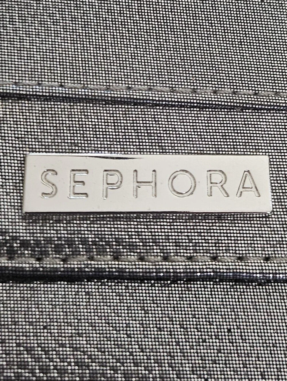Sephora Silver Metallic Makeup Brush Case